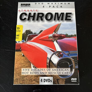 CLASSIC CHROME 4 DISC DVDS FIVE DECADES OF AMERICAN HOT RODS AND MUSCLE CARS NEW